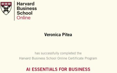 Veronica ha ottenuto il certificato “AI Essentials for Business” rilasciato da Harvard Business School Online!