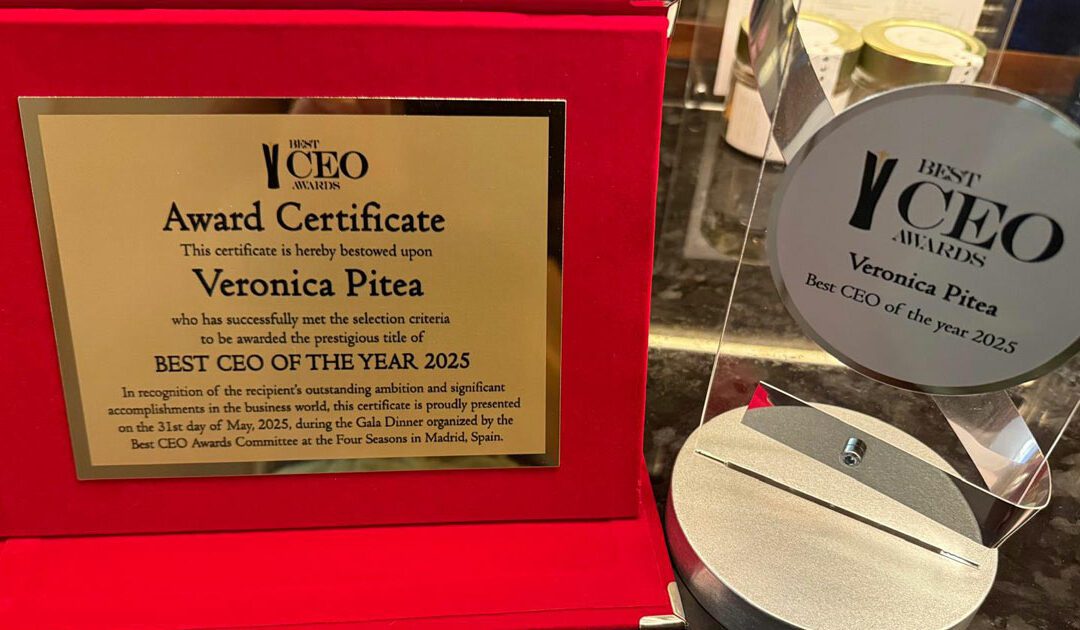Cerimonia premiazione: Veronica Pitea riceve il BEST CEO AWARD 2025 a Madrid