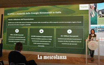 Liguria al top per le rinnovabili, premio da Aceper e donazione a Caritas – La mescolanza